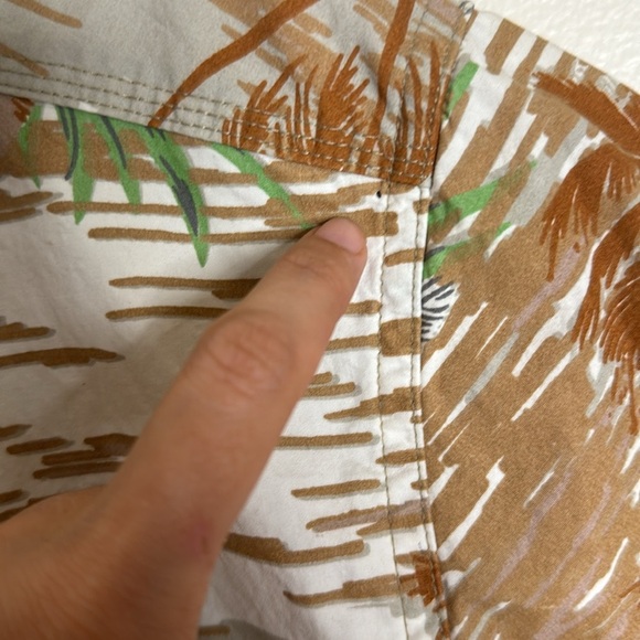 Vtg rusty mens cotton button down tiger all over print casual retro shirt size L - Picture 6 of 12